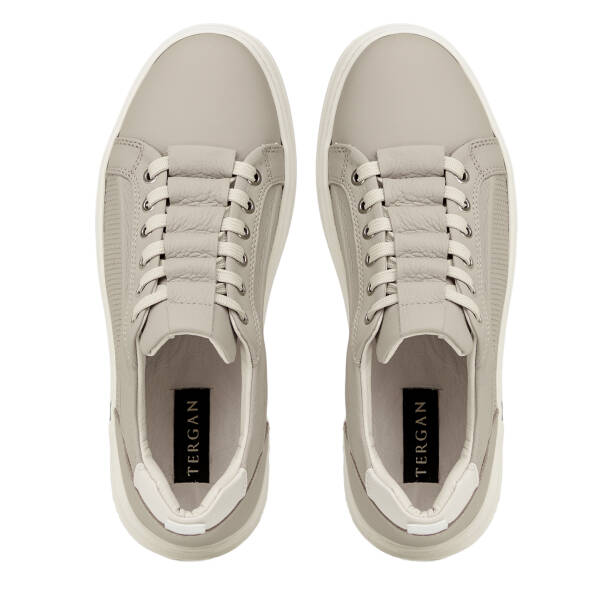 Gri Hakiki Deri Erkek Sneaker - E26I1AY57732-B43 - 5