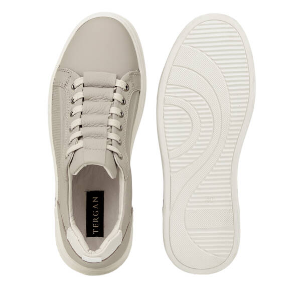 Gri Hakiki Deri Erkek Sneaker - E26I1AY57732-B43 - 6