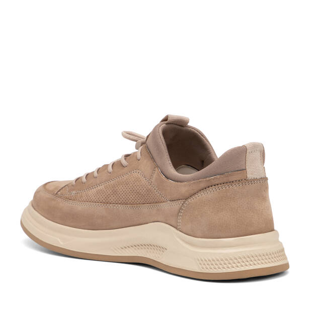 Gri Hakiki Nubuk Deri Erkek Sneaker - E26I1AY57733-A40 - 4