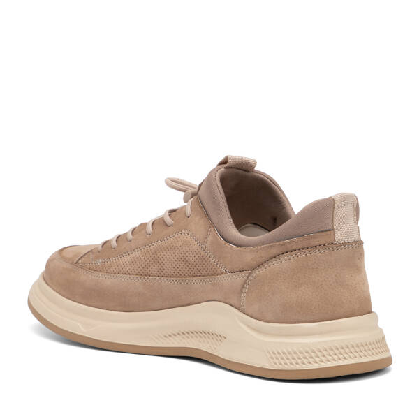 Gri Hakiki Nubuk Deri Erkek Sneaker - E26I1AY57733-A40 - 4