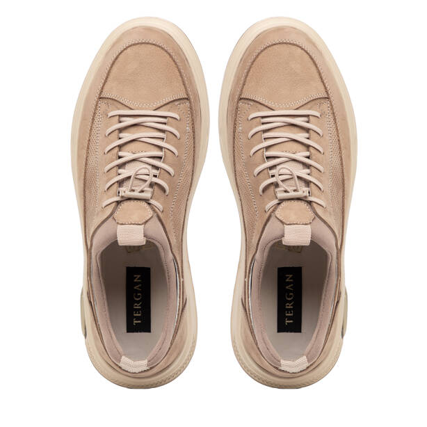 Gri Hakiki Nubuk Deri Erkek Sneaker - E26I1AY57733-A40 - 5