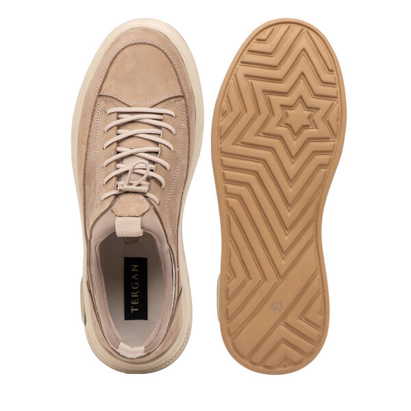 Gri Hakiki Nubuk Deri Erkek Sneaker - E26I1AY57733-A40 - 6