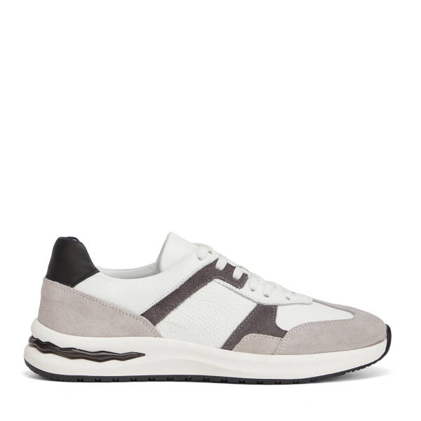 Gri Hakiki Deri Erkek Sneaker - E26I1AY57738-N1Z - 1