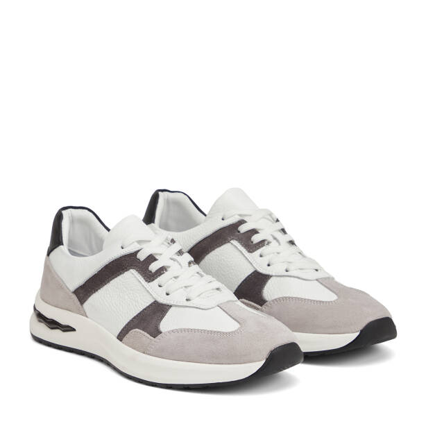 Gri Hakiki Deri Erkek Sneaker - E26I1AY57738-N1Z - 2