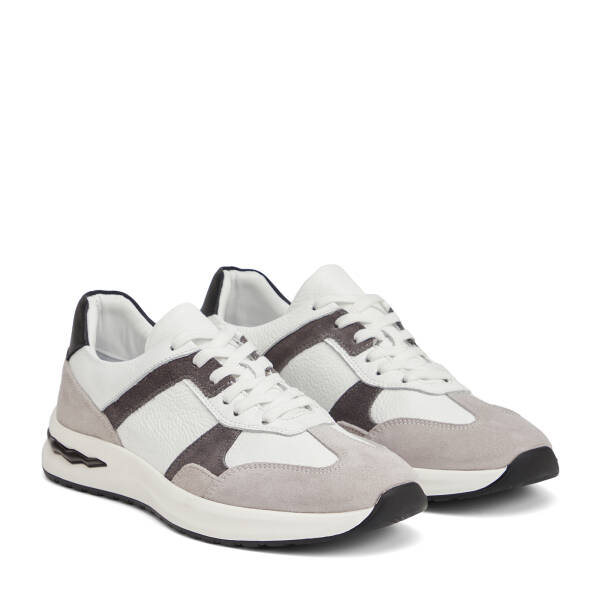 Gri Hakiki Deri Erkek Sneaker - E26I1AY57738-N1Z - 2