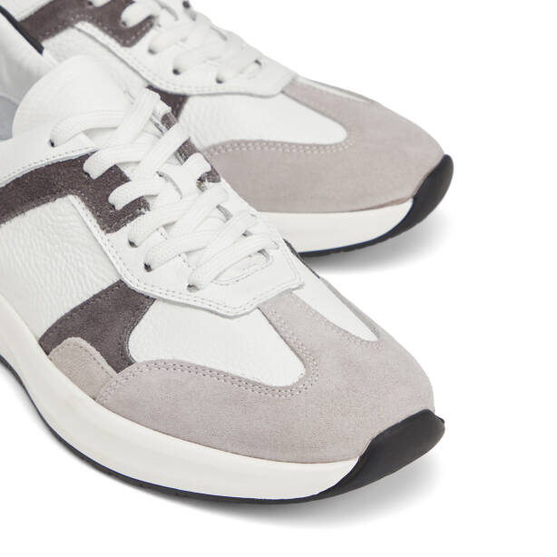 Gri Hakiki Deri Erkek Sneaker - E26I1AY57738-N1Z - 3