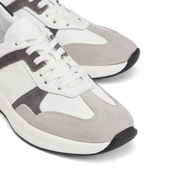 Gri Hakiki Deri Erkek Sneaker - E26I1AY57738-N1Z - 3
