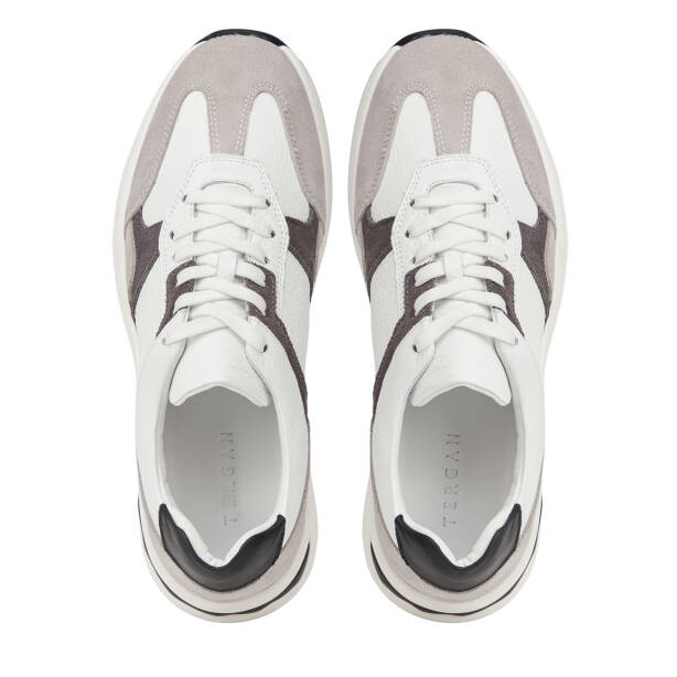 Gri Hakiki Deri Erkek Sneaker - E26I1AY57738-N1Z - 5