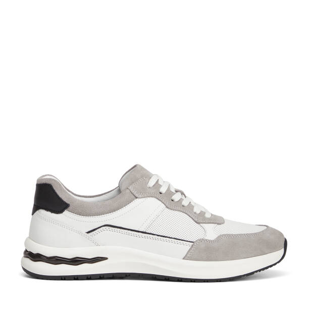 Gri Hakiki Deri Erkek Sneaker - E26I1AY57740-N1Z - 1
