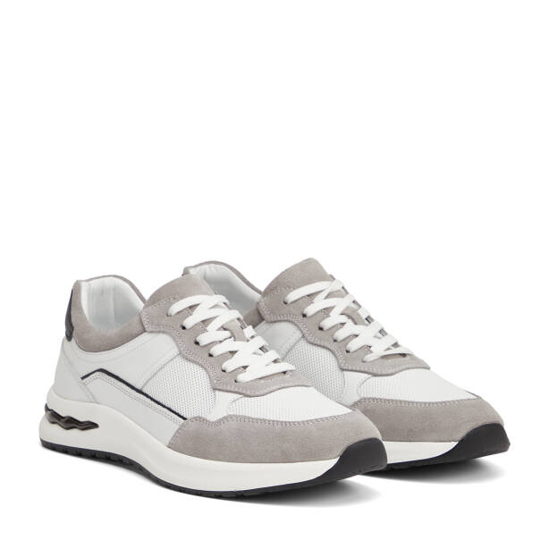 Gri Hakiki Deri Erkek Sneaker - E26I1AY57740-N1Z - 2