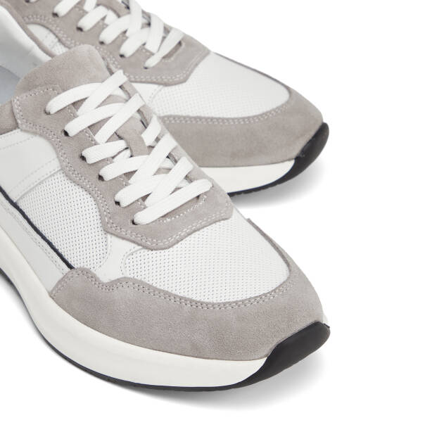 Gri Hakiki Deri Erkek Sneaker - E26I1AY57740-N1Z - 3