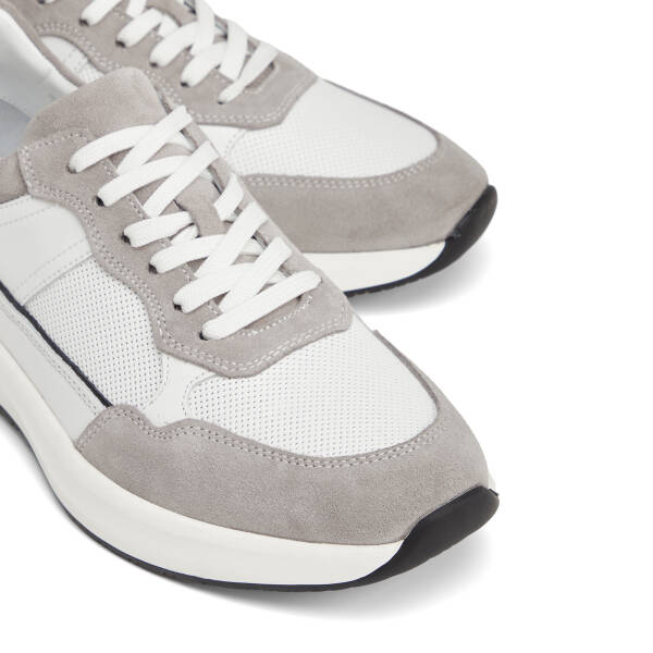 Gri Hakiki Deri Erkek Sneaker - E26I1AY57740-N1Z - 3
