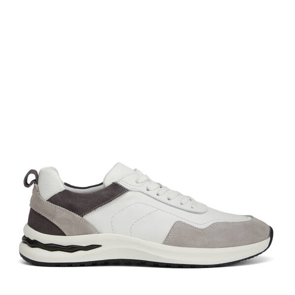 Gri Hakiki Deri Erkek Sneaker - E26I1AY57743-K56 - 1