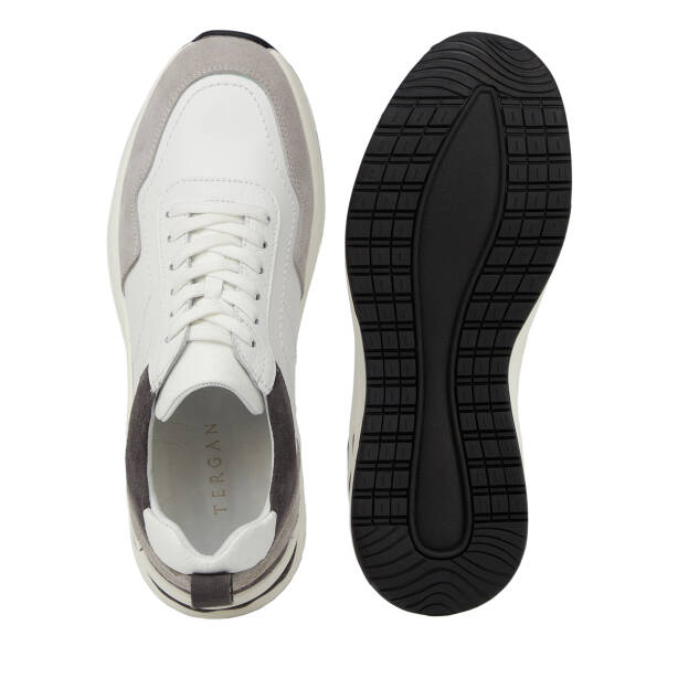 Gri Hakiki Deri Erkek Sneaker - E26I1AY57743-K56 - 6