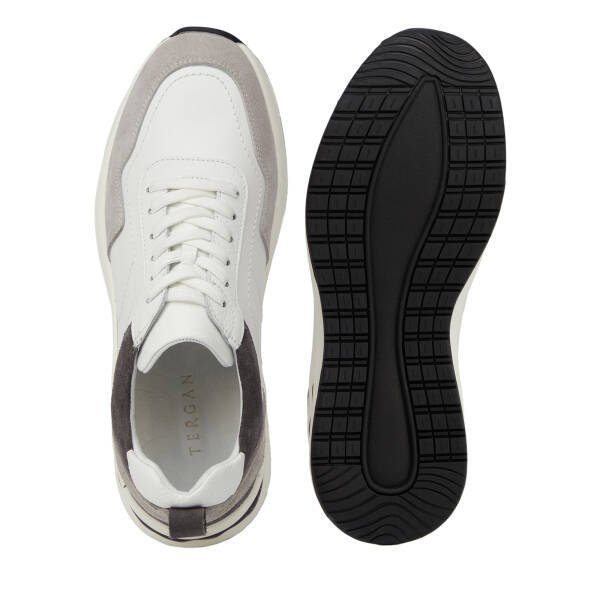 Gri Hakiki Deri Erkek Sneaker - E26I1AY57743-K56 - 6
