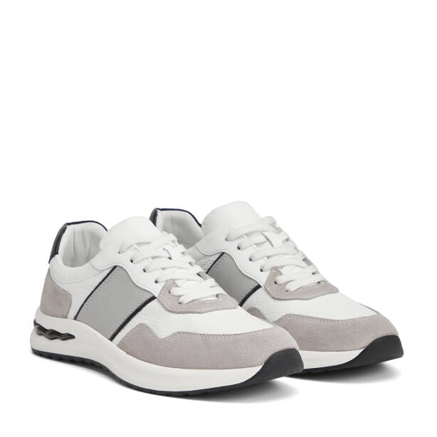 Gri Hakiki Deri Erkek Sneaker - E26I1AY57744-T3O - 2