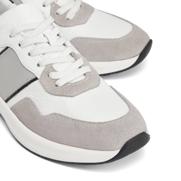 Gri Hakiki Deri Erkek Sneaker - E26I1AY57744-T3O - 3