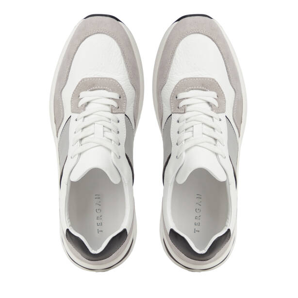 Gri Hakiki Deri Erkek Sneaker - E26I1AY57744-T3O - 5