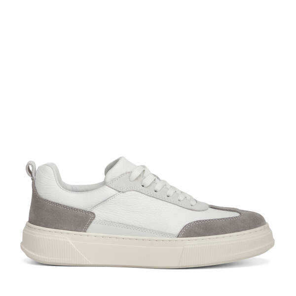 Gri Hakiki Deri Erkek Sneaker - E26I1AY57751-N1Z - 1