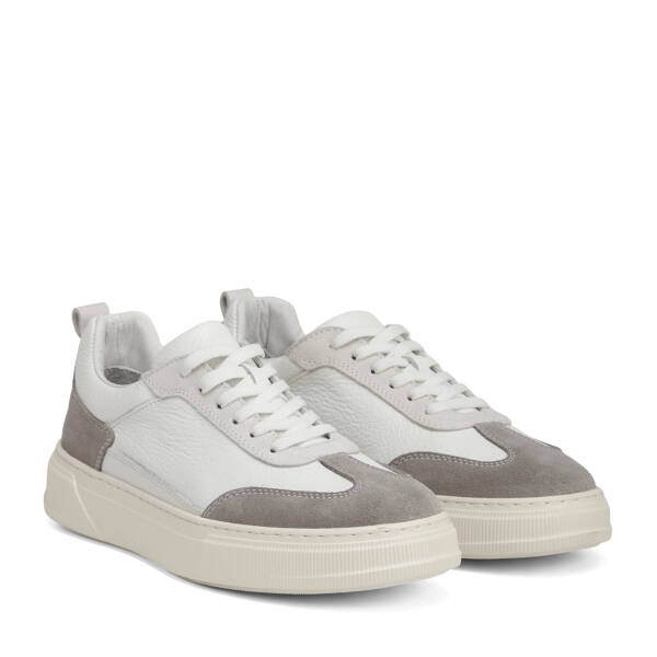 Gri Hakiki Deri Erkek Sneaker - E26I1AY57751-N1Z - 2