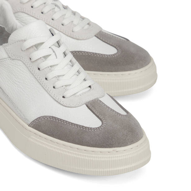 Gri Hakiki Deri Erkek Sneaker - E26I1AY57751-N1Z - 3