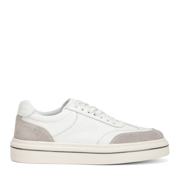 Gri Hakiki Deri Erkek Sneaker - E26I1AY57753-N1Z - 1