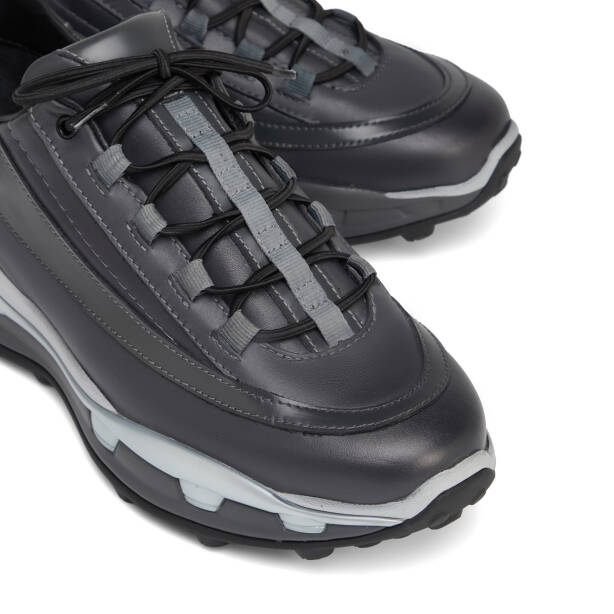 Gri Hakiki Deri Erkek Sneaker - E26S1AY57823-B43 - 3