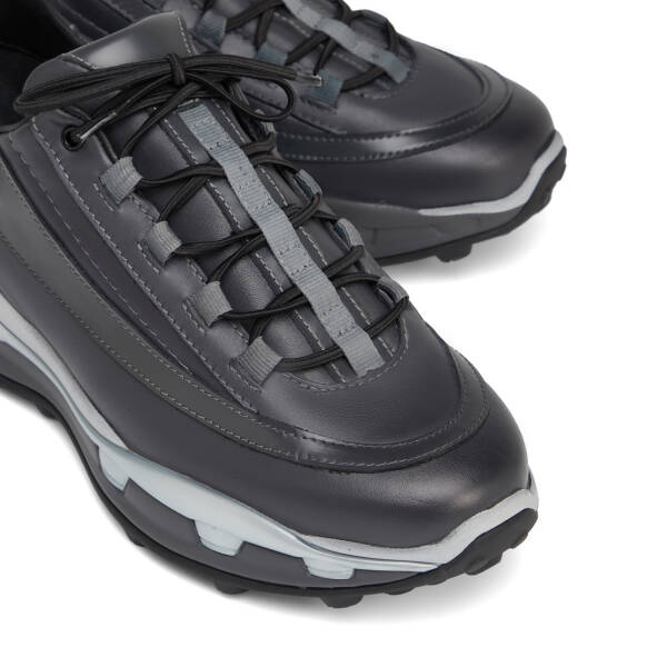 Gri Hakiki Deri Erkek Sneaker - E26S1AY57823-B43 - 3
