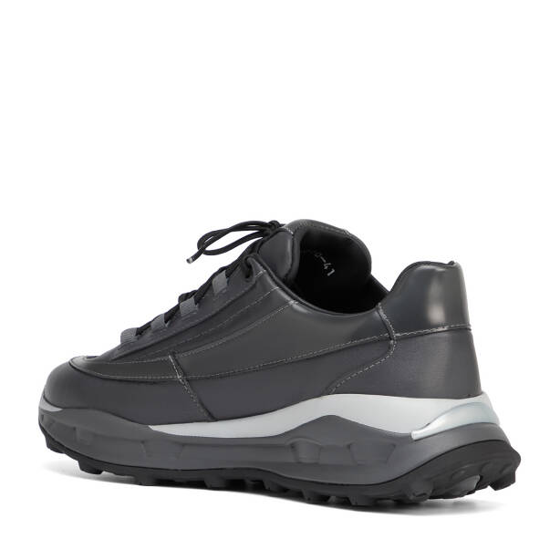 Gri Hakiki Deri Erkek Sneaker - E26S1AY57823-B43 - 4