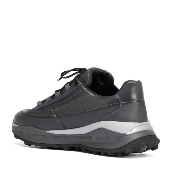 Gri Hakiki Deri Erkek Sneaker - E26S1AY57823-B43 - 4