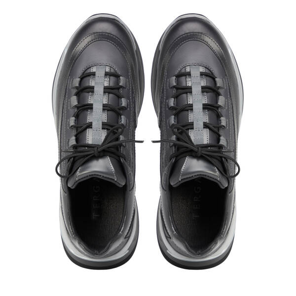 Gri Hakiki Deri Erkek Sneaker - E26S1AY57823-B43 - 5