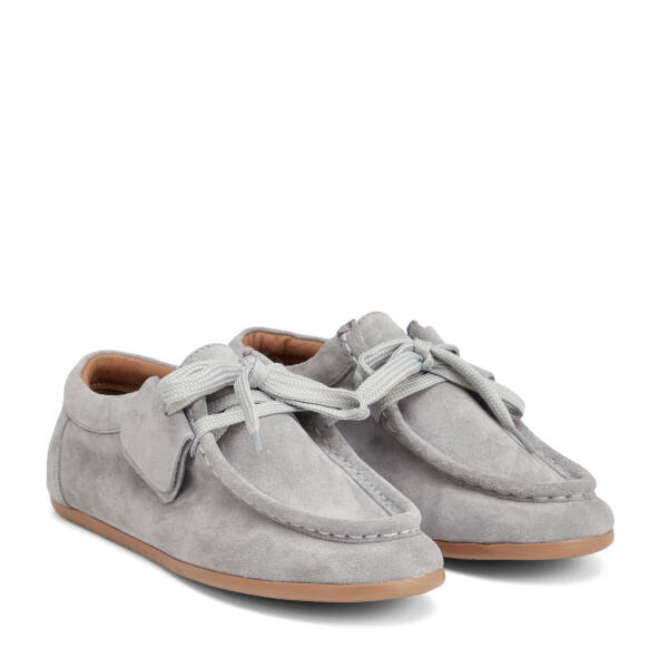 Gri Hakiki Deri Kadın Loafer - K26I1AY68668-C11 - 2