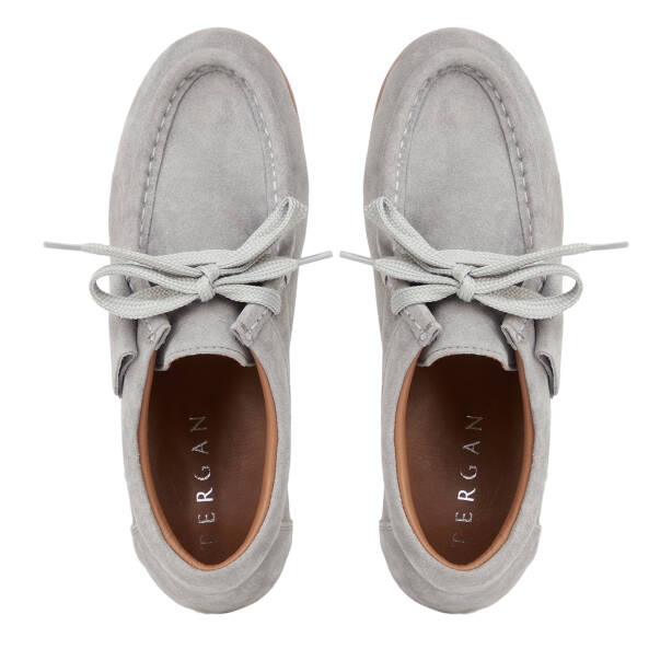 Gri Hakiki Deri Kadın Loafer - K26I1AY68668-C11 - 5