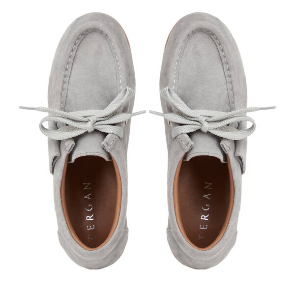 Gri Hakiki Deri Kadın Loafer - K26I1AY68668-C11 - 5