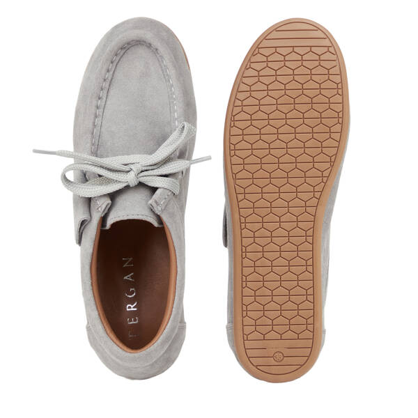 Gri Hakiki Deri Kadın Loafer - K26I1AY68668-C11 - 6