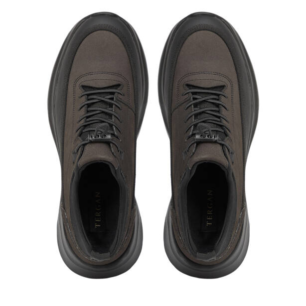 Gri Hakiki Nubuk Deri Erkek Sneaker - E26S1AY57834-V4Q - 5