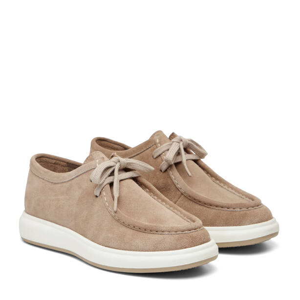 Gri Hakiki Süet Deri Erkek Casual Ayakkabı - E26I1AY57693-K56 - 2