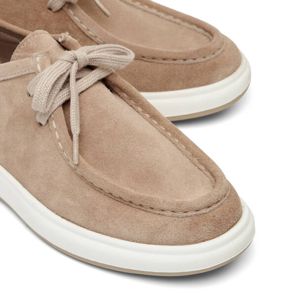 Gri Hakiki Süet Deri Erkek Casual Ayakkabı - E26I1AY57693-K56 - 3