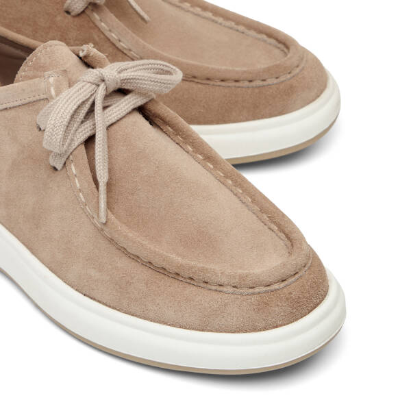 Gri Hakiki Süet Deri Erkek Casual Ayakkabı - E26I1AY57693-K56 - 3