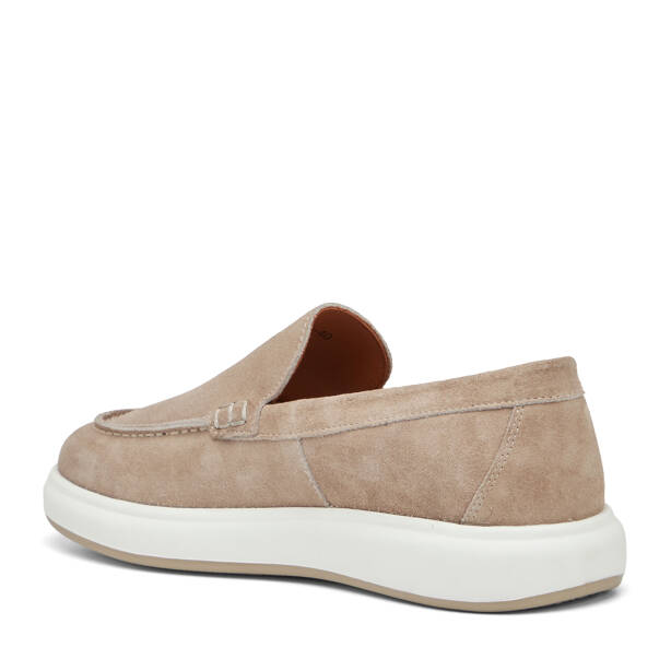 Gri Hakiki Süet Deri Erkek Loafer - E26I1AY57694-K56 - 4