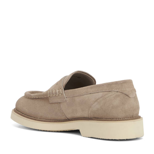 Gri Hakiki Süet Deri Erkek Loafer - E26I1AY57703-K56 - 4