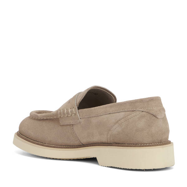 Gri Hakiki Süet Deri Erkek Loafer - E26I1AY57703-K56 - 4
