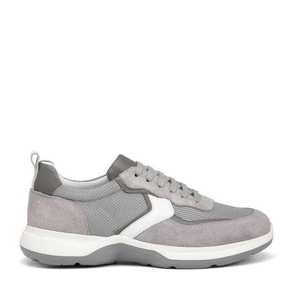 Gri Hakiki Süet Deri Erkek Sneaker - E26I1AY57695-C11 - 1