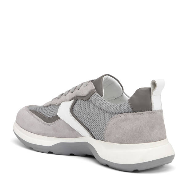 Gri Hakiki Süet Deri Erkek Sneaker - E26I1AY57695-C11 - 4