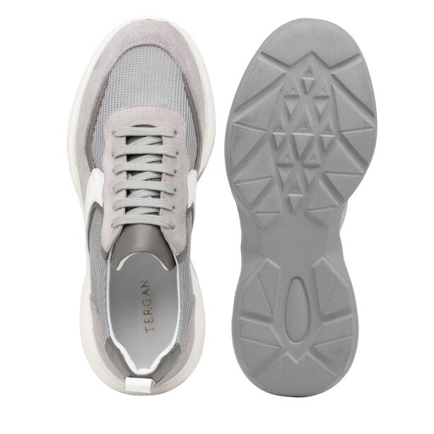 Gri Hakiki Süet Deri Erkek Sneaker - E26I1AY57695-C11 - 6