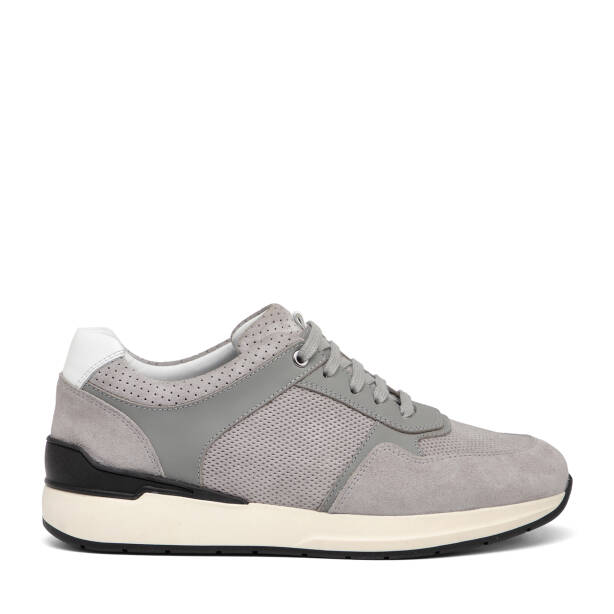 Gri Hakiki Süet Deri Erkek Sneaker - E26I1AY57696-C11 