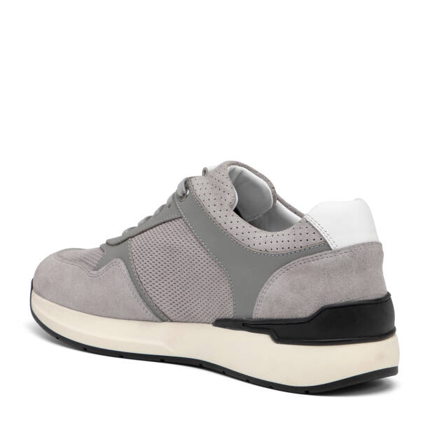 Gri Hakiki Süet Deri Erkek Sneaker - E26I1AY57696-C11 - 4