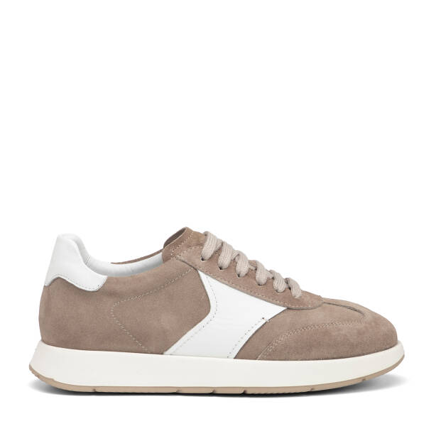 Gri Hakiki Süet Deri Erkek Sneaker - E26I1AY57697-C11 