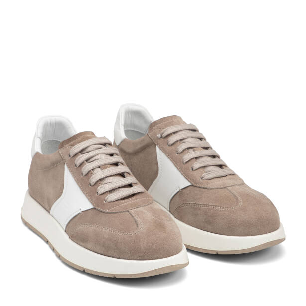 Gri Hakiki Süet Deri Erkek Sneaker - E26I1AY57697-C11 - Tergan
