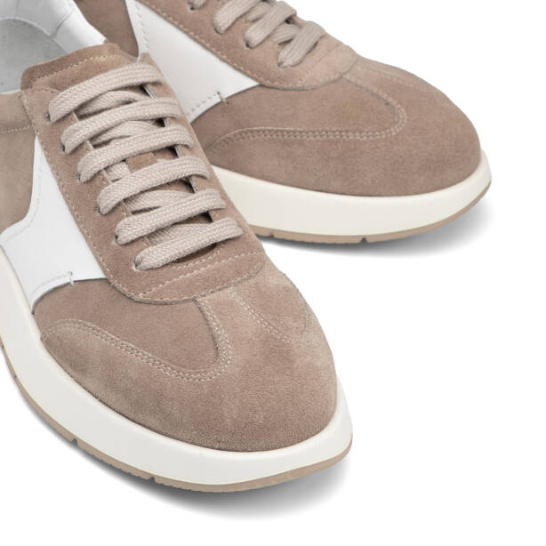 Gri Hakiki Süet Deri Erkek Sneaker - E26I1AY57697-C11 - Tergan
